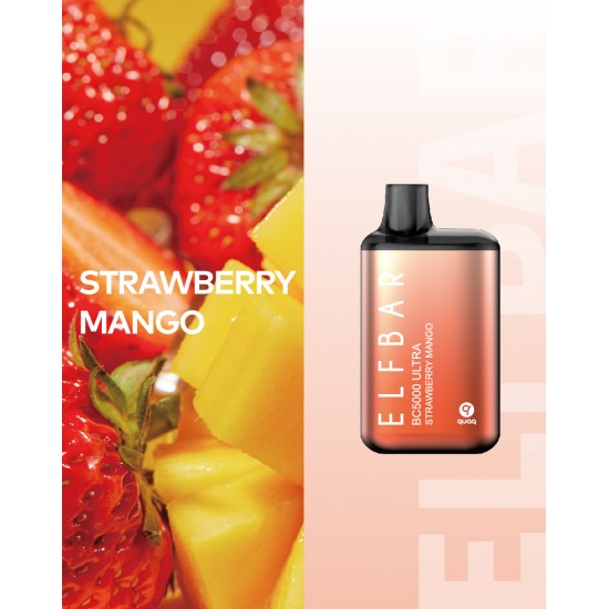 Elf Bar BC5000 Ultra Strawberry Mango  en uygun fiyatlar ile elektroniksigarafiyatlari.comde! Elf Bar BC5000 Ultra Strawberry Mango özellikleri, fiyatı, incelemesi, yorumları ve taksit seçenekleri için hemen tıklayın!