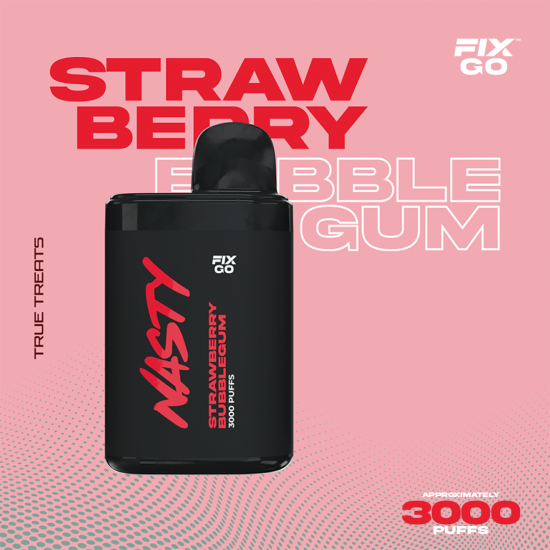 Nasty Fix Go 3000 Strawberry Bubblegum  en uygun fiyatlar ile elektroniksigarafiyatlari.comde! Nasty Fix Go 3000 Strawberry Bubblegum özellikleri, fiyatı, incelemesi, yorumları ve taksit seçenekleri için hemen tıklayın!