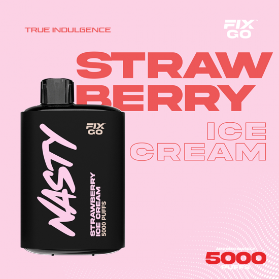 Nasty Fix Go 5000 Strawberry Icecream  en uygun fiyatlar ile elektroniksigarafiyatlari.comde! Nasty Fix Go 5000 Strawberry Icecream özellikleri, fiyatı, incelemesi, yorumları ve taksit seçenekleri için hemen tıklayın!