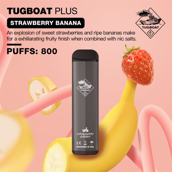 Tugboat Plus 800 Strawberry Banana  en uygun fiyatlar ile elektroniksigarafiyatlari.comde! Tugboat Plus 800 Strawberry Banana özellikleri, fiyatı, incelemesi, yorumları ve taksit seçenekleri için hemen tıklayın!