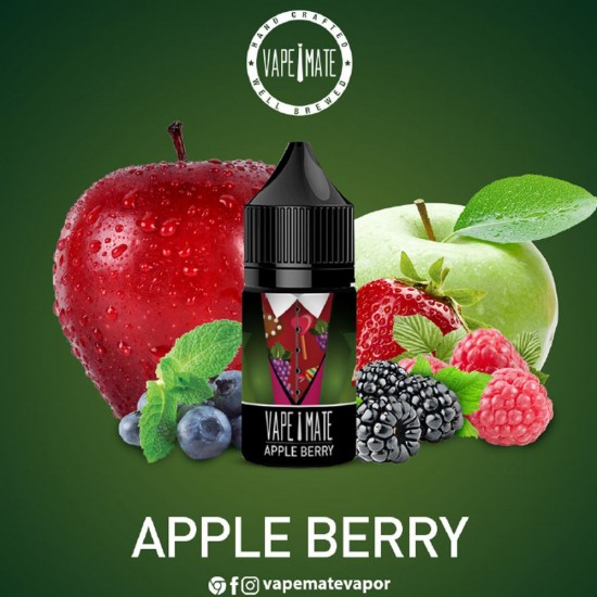Vape Mate Apple Berry 30 ML Salt Likit  en uygun fiyatlar ile elektroniksigarafiyatlari.comde! Vape Mate Apple Berry 30 ML Salt Likit özellikleri, fiyatı, incelemesi, yorumları ve taksit seçenekleri için hemen tıklayın!
