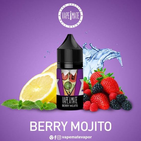 Vape Mate Berry Mojito 30 ML Salt Likit  en uygun fiyatlar ile elektroniksigarafiyatlari.comde! Vape Mate Berry Mojito 30 ML Salt Likit özellikleri, fiyatı, incelemesi, yorumları ve taksit seçenekleri için hemen tıklayın!