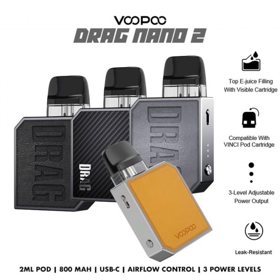 Voopoo Drag Nano 2 Pod 800mAh  en uygun fiyatlar ile elektroniksigarafiyatlari.comde! Voopoo Drag Nano 2 Pod 800mAh özellikleri, fiyatı, incelemesi, yorumları ve taksit seçenekleri için hemen tıklayın!